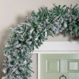 KORVIXA Single Door Snow Flocked Christmas Tree Arch in White - Size: 200 cm x 45 cm - thumbnail 3
