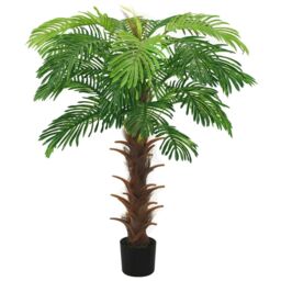 Berkfield Home Artificial Cycas Palm with Pot 140 cm Green - thumbnail 2