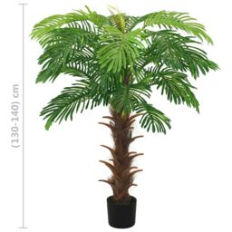 Berkfield Home Artificial Cycas Palm with Pot 140 cm Green - thumbnail 6