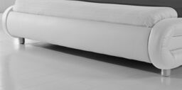 Home Detail DISCONTINUED Galaxy LED White Faux Leather Bed - Size: Double - thumbnail 3