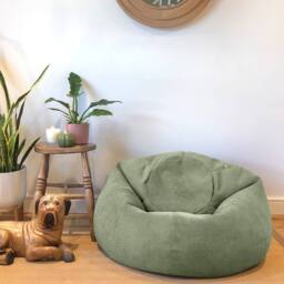 rucomfy Beanbags rucomfy Indoor Classic Velora Adult Bean Bag Chair - Bean Bag Seat in Pale Green - thumbnail 3