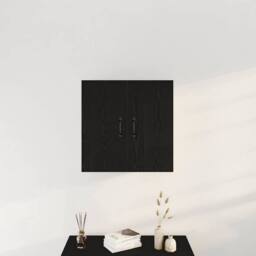 Berkfield Home Wall Cabinet Black Oak 60x31x60 cm Engineered Wood - Size: 60 x 31 x 60 cm - thumbnail 3