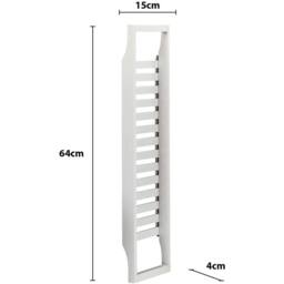 Kelvenix white Bamboo Bath Tub Caddy Rack Wooden Bathroom Shelf Storage - thumbnail 2