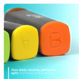 Kelvenix Black- Weekly Pill Organiser 7 Day Morning Evening in Black - Size: 500mm - thumbnail 2