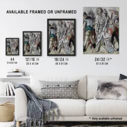 Artery8 Jesus Christ & the Sinner Max Beckmann Framed Wall Art Print in Grey - Size: A4 - thumbnail 3