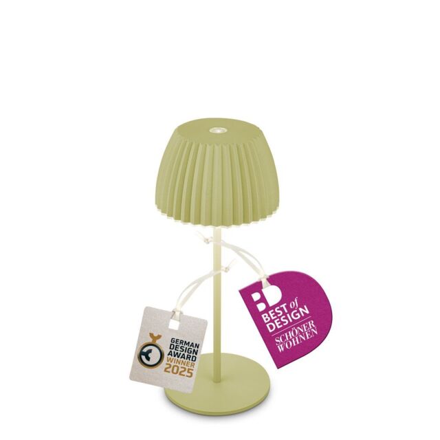 BRILONER Touch Dimmable Battery Powered Wireless Indoor Outdoor LED Table Lamp in Green - image 1