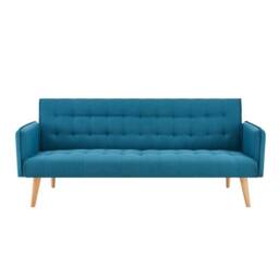 Bravich LTD Mario Sofa Bed Double Click Clack 3 Seater in Blue - thumbnail 2