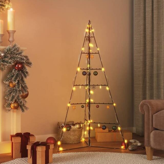 Berkfield Home Metal Christmas Tree for Decoration Black 140 cm - image 1