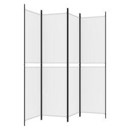 Berkfield Home 4-Panel Room Divider White 200x200 cm Fabric - thumbnail 5
