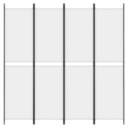 Berkfield Home 4-Panel Room Divider White 200x200 cm Fabric - thumbnail 3
