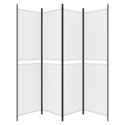 Berkfield Home 4-Panel Room Divider White 200x200 cm Fabric - thumbnail 4