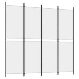 Berkfield Home 4-Panel Room Divider White 200x200 cm Fabric - thumbnail 2