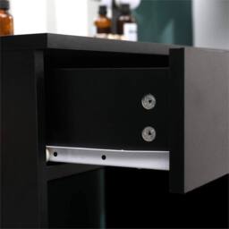 Havendro Dressing Table with LED Mirror Makeup Desk Vanity in Black - Size: 140 cm x 80 cm - thumbnail 6
