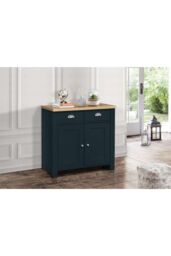 Birlea Sideboard Blue & Oak Highgate 2 Door 2 Drawer Farmhouse Shabby Chic - thumbnail 1