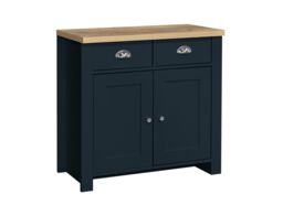 Birlea Sideboard Blue & Oak Highgate 2 Door 2 Drawer Farmhouse Shabby Chic - thumbnail 2
