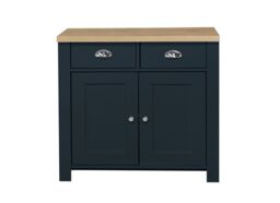 Birlea Sideboard Blue & Oak Highgate 2 Door 2 Drawer Farmhouse Shabby Chic - thumbnail 3