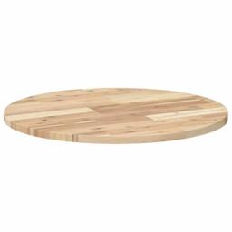 Berkfield Home Table Top Round √ò60x2 cm Solid Wood Acacia in Brown - Size: 60x2 cm - thumbnail 5