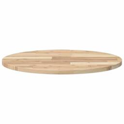 Berkfield Home Table Top Round √ò60x2 cm Solid Wood Acacia in Brown - Size: 60x2 cm - thumbnail 4