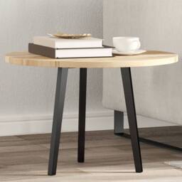 Berkfield Home Table Top Round √ò60x2 cm Solid Wood Acacia in Brown - Size: 60x2 cm - thumbnail 1