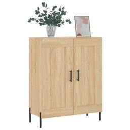 Berkfield Home Sideboard Sonoma Oak 69.5x34x90 cm Engineered Wood in Light Tan - thumbnail 1