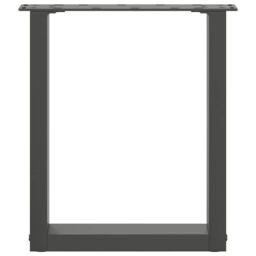 Berkfield Home Coffee Table Legs U-Shaped 2 pcs Anthracite 28x(42-43) cm Steel in Black - thumbnail 5