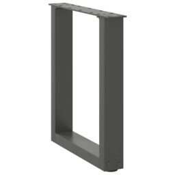 Berkfield Home Coffee Table Legs U-Shaped 2 pcs Anthracite 28x(42-43) cm Steel in Black - thumbnail 4