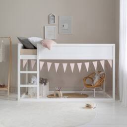 Nöa and Nani Lykke Midsleeper Cabin Bed Reversible with Straight Ladder in White - Size: Single - thumbnail 3