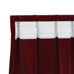 Berkfield Home Blackout Curtains with Top Tape 2 pcs Wine Red Velvet - thumbnail 4
