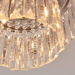 FurnitureboxUK Isabella Cut Glass Crystal Drop Ceiling Light in Silver - thumbnail 5