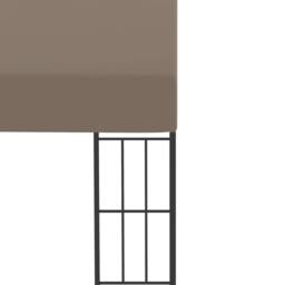 Berkfield Home Durable Wall-mounted Gazebo 4x3 m Taupe Fabric - thumbnail 4