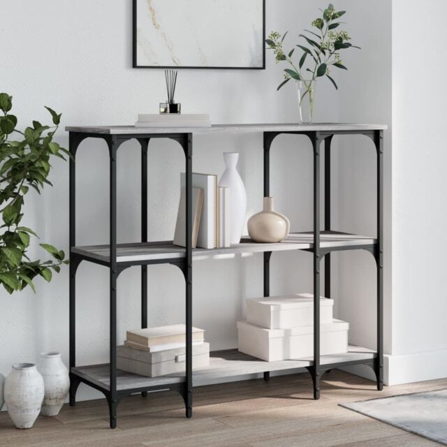 Berkfield Home Console Table Grey Sonoma 102x35x90 cm Engineered Wood - Size: 102 x 35 x 90 cm - image 1
