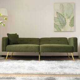 STILVORA Green Sofa Bed with Side Pockets - thumbnail 7