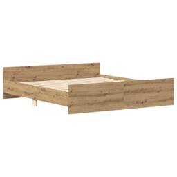 Berkfield Home Bed Frame without Mattress Artisan Oak 180x200cm Engineered Wood in Brown - Size: Super King - thumbnail 4