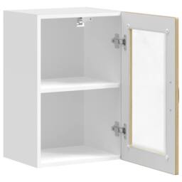 Berkfield Home Kitchen Wall Cabinet with Glass Door¬†Porto Sonoma Oak in Light Oak - thumbnail 7