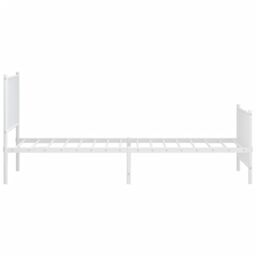 Berkfield Home Metal Bed Frame with Headboard & Footboard White 90x200 cm - thumbnail 6