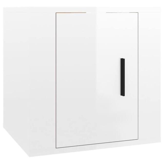 Berkfield Home Wall Mounted TV Cabinet High Gloss White 40x34, 5x40 cm - image 1