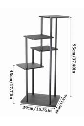 Living and Home 5-Tier Plant Stand Plant Display in Black - thumbnail 6