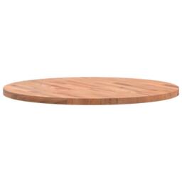 Berkfield Home Table Top Ã˜70x2.5 cm Round Solid Wood Beech in Brown - Size: 70x2.5 cm - thumbnail 5