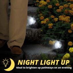Marco Paul Grey Resin Solar Powered Realistic Granite Rock Spotlight 16cm - thumbnail 5