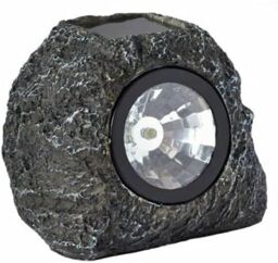 Marco Paul Grey Resin Solar Powered Realistic Granite Rock Spotlight 16cm - thumbnail 2