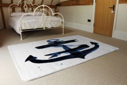 Benjamin Tate Design Watercolour Anchor Rug in Natural - Size: Large - thumbnail 3