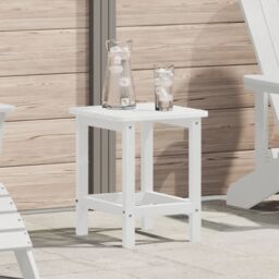 Berkfield Home Adirondack Side Table White 38x38x45 cm HDPE - Size: 38 x 38 x 45 cm - thumbnail 1