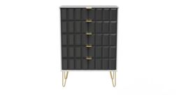 Ready Assembled 2 U Metro 5 Drawer Chest (Ready Assembled) in Dark Grey - thumbnail 1