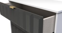 Ready Assembled 2 U Metro 5 Drawer Chest (Ready Assembled) in Dark Grey - thumbnail 5