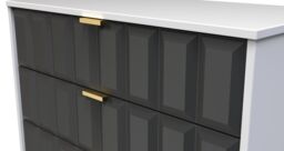 Ready Assembled 2 U Metro 5 Drawer Chest (Ready Assembled) in Dark Grey - thumbnail 4