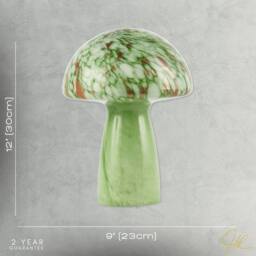 Happy Homewares Retro Italian Designed Green Glass Mushroom Lamp with Copper Flecks - thumbnail 7