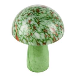 Happy Homewares Retro Italian Designed Green Glass Mushroom Lamp with Copper Flecks - thumbnail 3