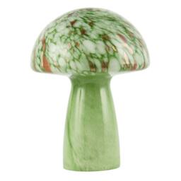 Happy Homewares Retro Italian Designed Green Glass Mushroom Lamp with Copper Flecks - thumbnail 1