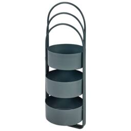 Wyld and Coco Evergreen Foldable 3-Planter Stand - Dark Blue Iron 56 x 26 x 75 cm - thumbnail 5