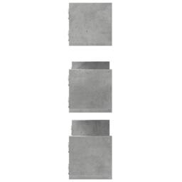Berkfield Home Durable Wall Shelves 3 pcs Concrete Grey 58x18x18 cm Engineered Wood - Size: 58 x 18 x 18 cm - thumbnail 5